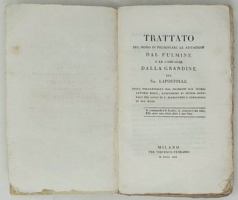 Trattato sul modo di preservare le abitazioni dal fulmine e …