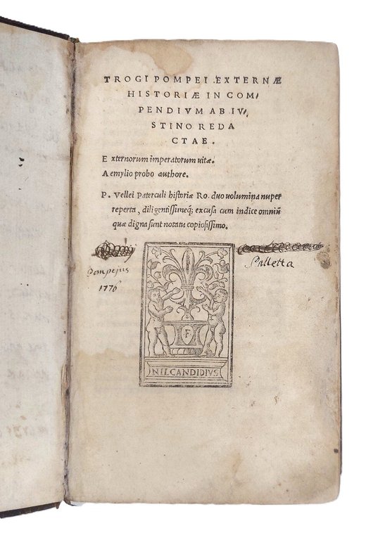 Trogi Pompei Externae historiae in compendium ab Iustino redactae. Externorum …