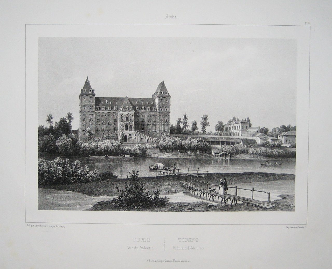 Turin-Vue du Valentin/Torino-Veduta del Valentino.
