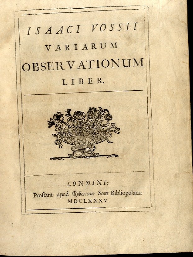 Variarum Observationum liber