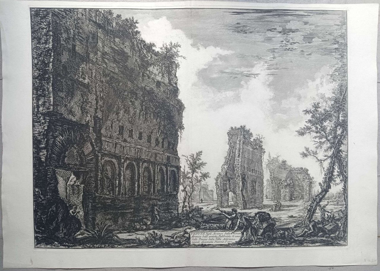 Veduta degli Avanzi della Circonferenza delle antiche Fabbriche di una …