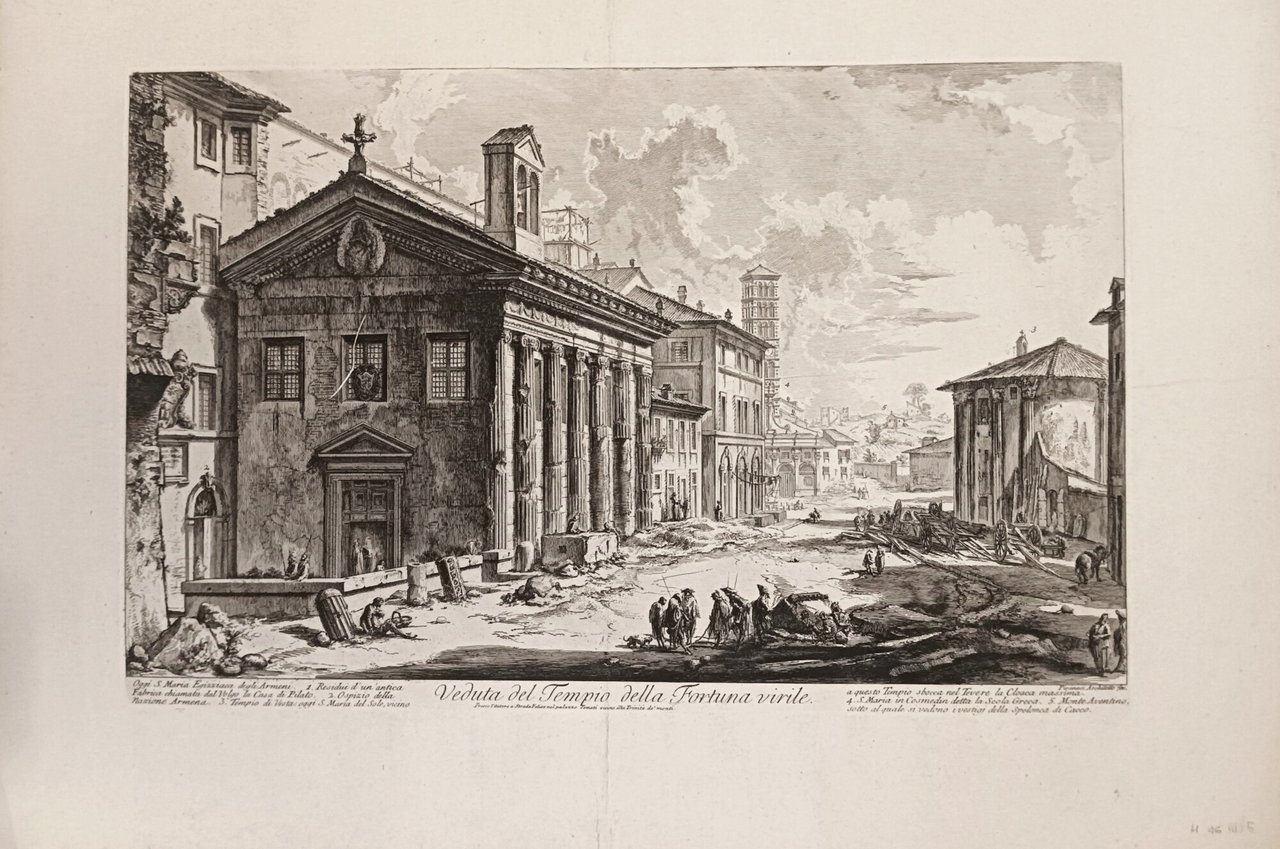 Veduta del Tempio della Fortuna virile.