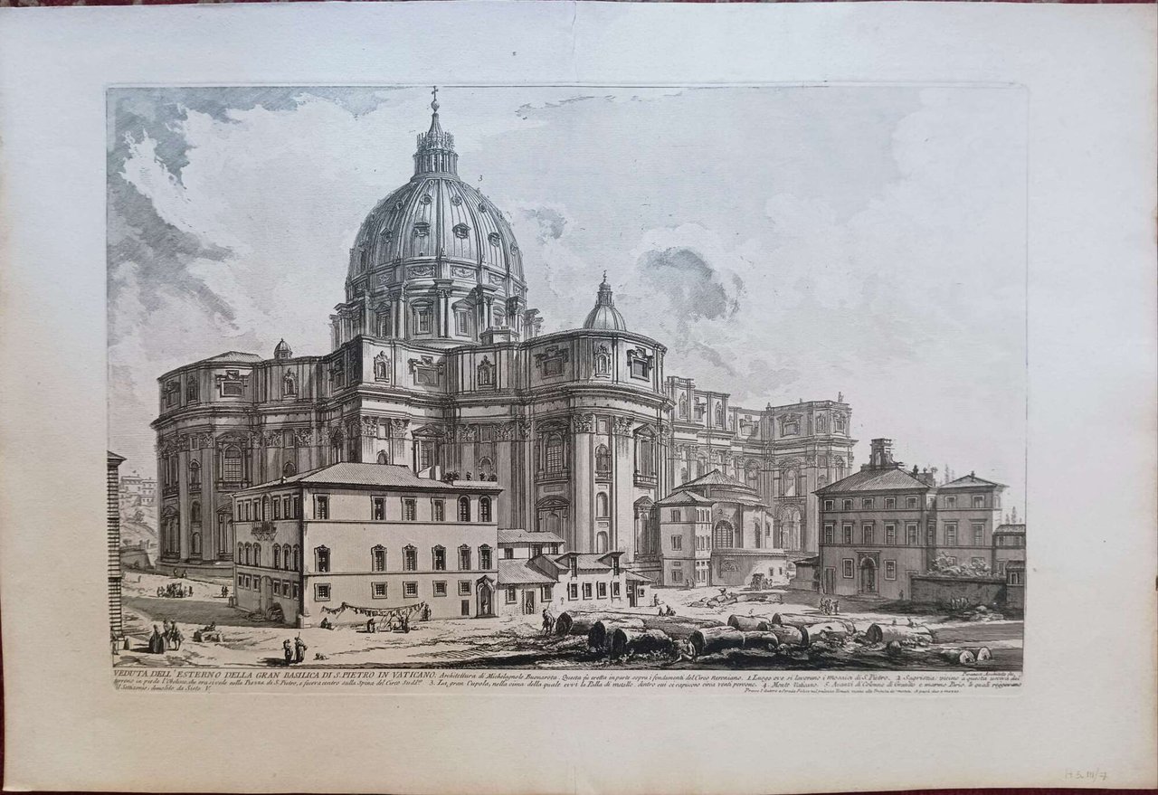 Veduta dell'esterno della Gran Basilica di S. Pietro in Vaticano