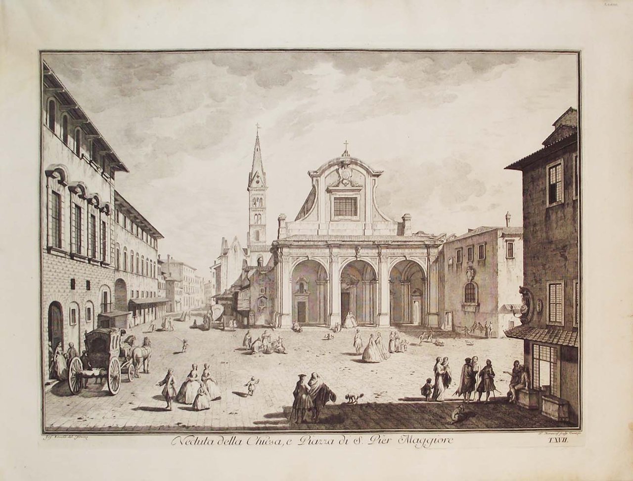 Veduta della Chiesa e Piazza di S. Pier Maggiore.