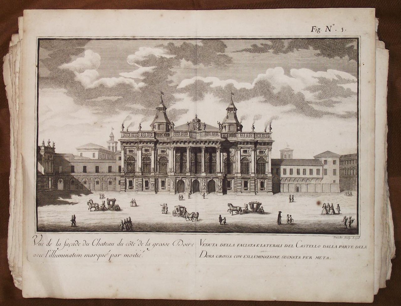 Veduta della Faciata e Laterali del Castello dalla parte dela …