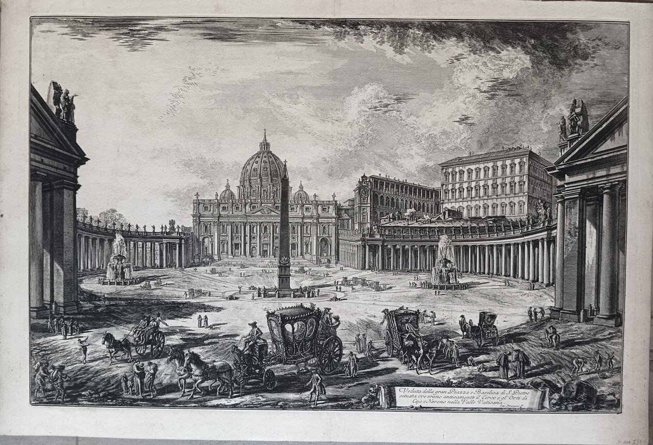 Veduta della Gran Piazza e Basilica di San Pietro
