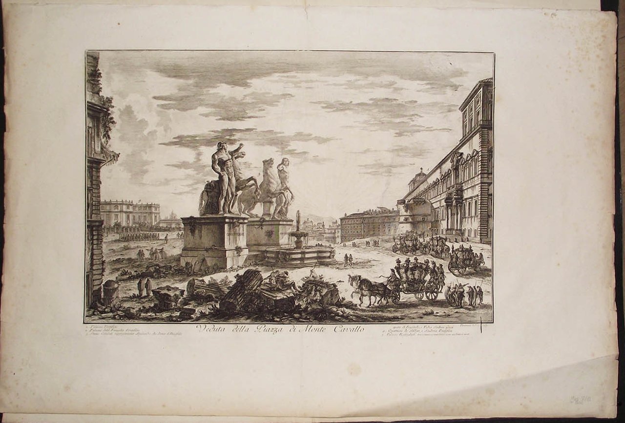 Veduta della Piazza di Monte Cavallo (Piazza del Quirinale).