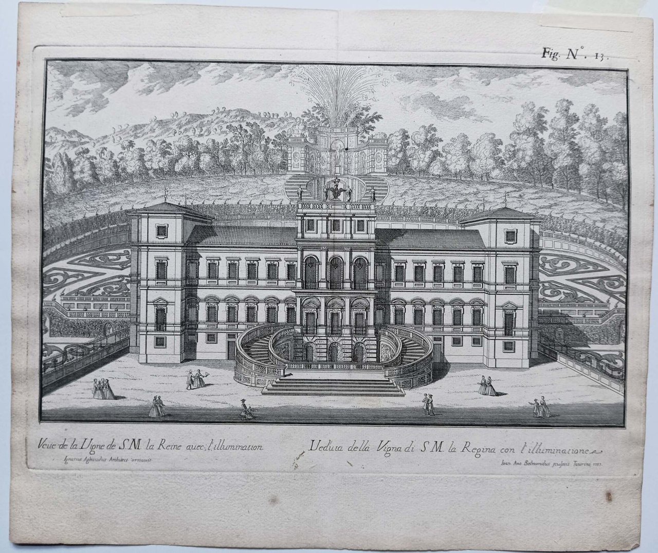 Veduta della Vigna di S.M. la Regina con l'Illuminazione
