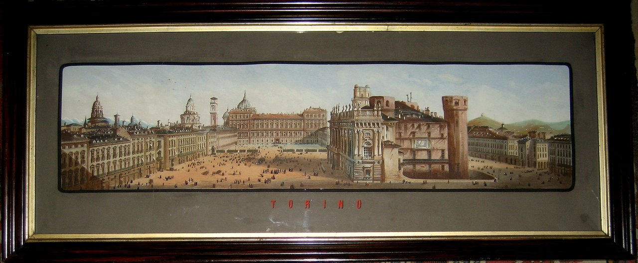Veduta generale di Piazza Castello in Torino, presa dal lato di …