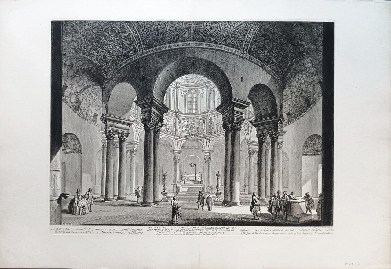 Veduta interna del sepolcro di S. Costanza,&amp;nbsp;fabbricato da Costantino Magno, …
