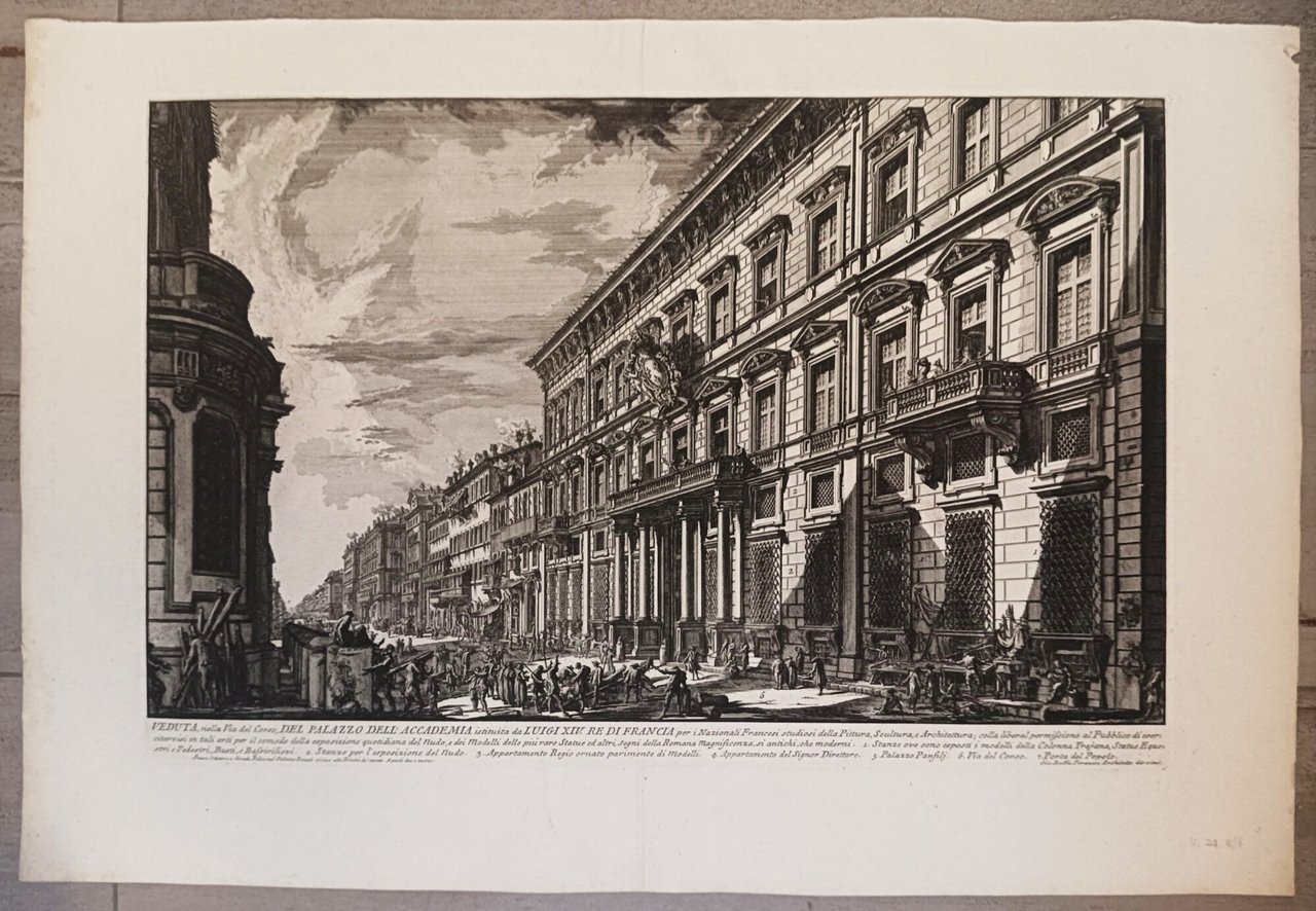 Veduta, nella via del Corso, Del Palazzo dell'Accademia, istituita da …
