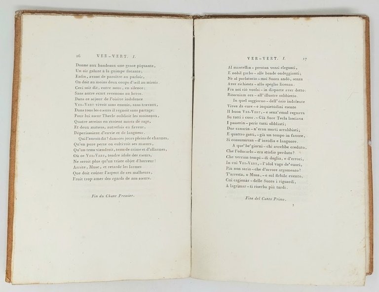 Ver-Vert ossia il Pappagallo.&amp;nbsp;Tradotto in versi italiani da Lodovico Antonio …