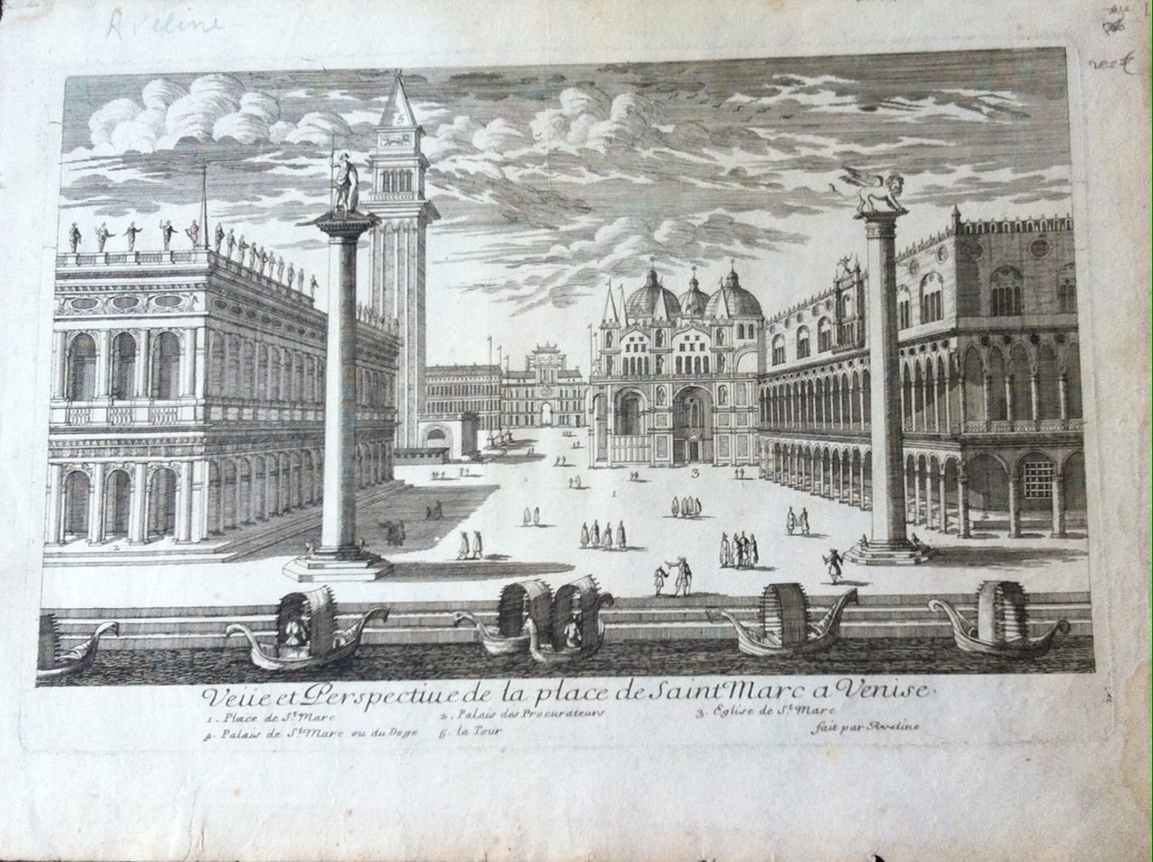 Veue et Perspective de la Place de Saint Marc a …