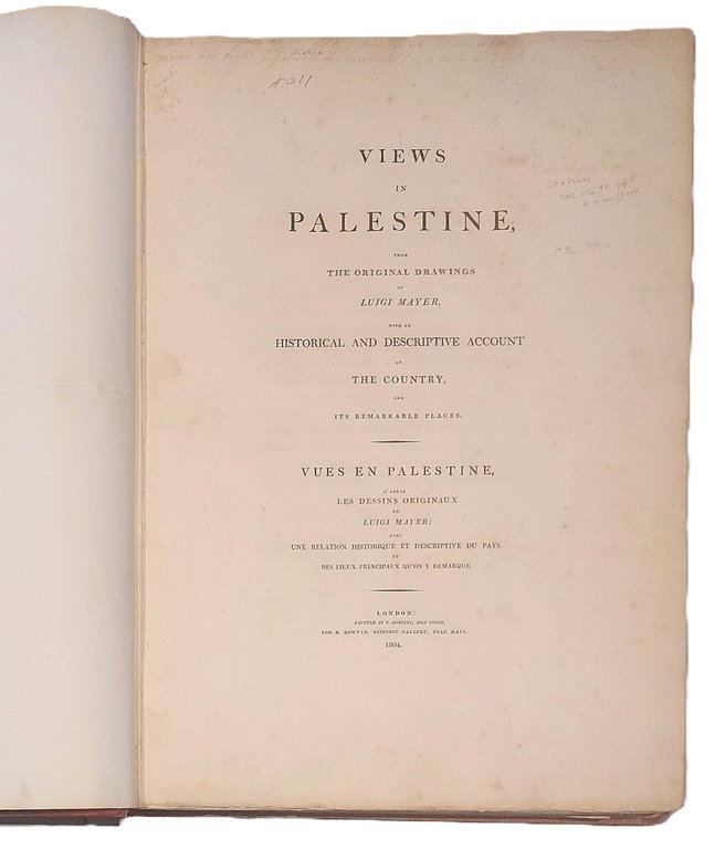 Views in Palestine from the original drawings of Luigi Mayer …