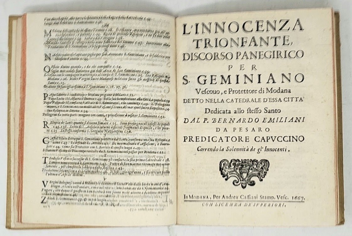 Vita del glorioso s. Geminiano vescouo, e protettore della citta …