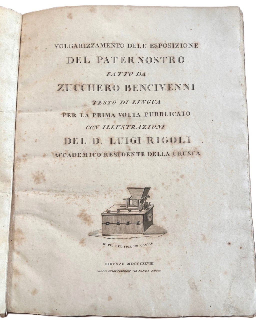 Volgarizzamento dell'esposizione del Paternostro fatto da Zucchero Bencivenni testo di … | Immagine principale
