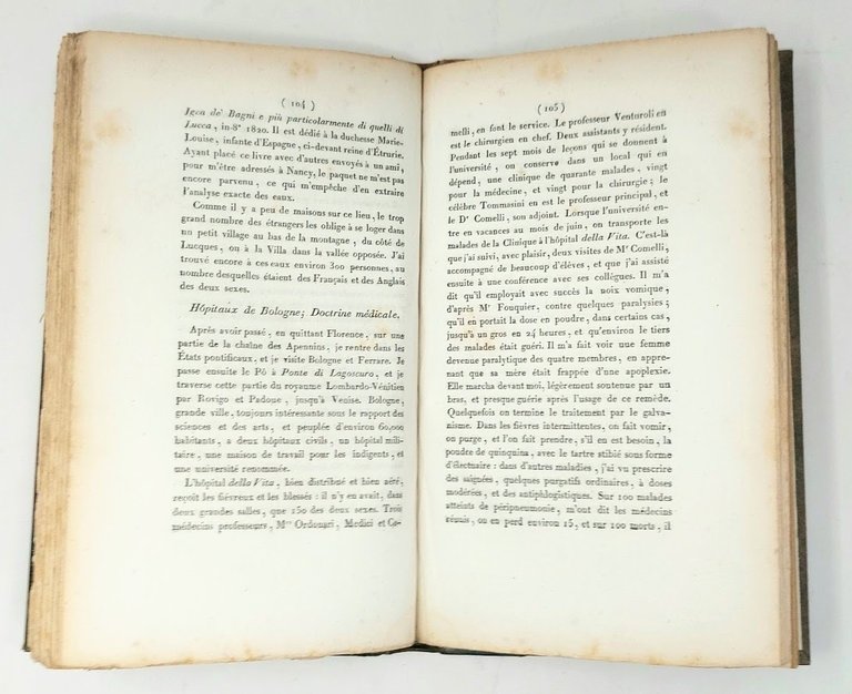 Voyage m&amp;eacute;dical en Italie, fait en l'ann&amp;eacute;e 1820, pr&amp;eacute;c&amp;eacute;d&amp;eacute; d'une …