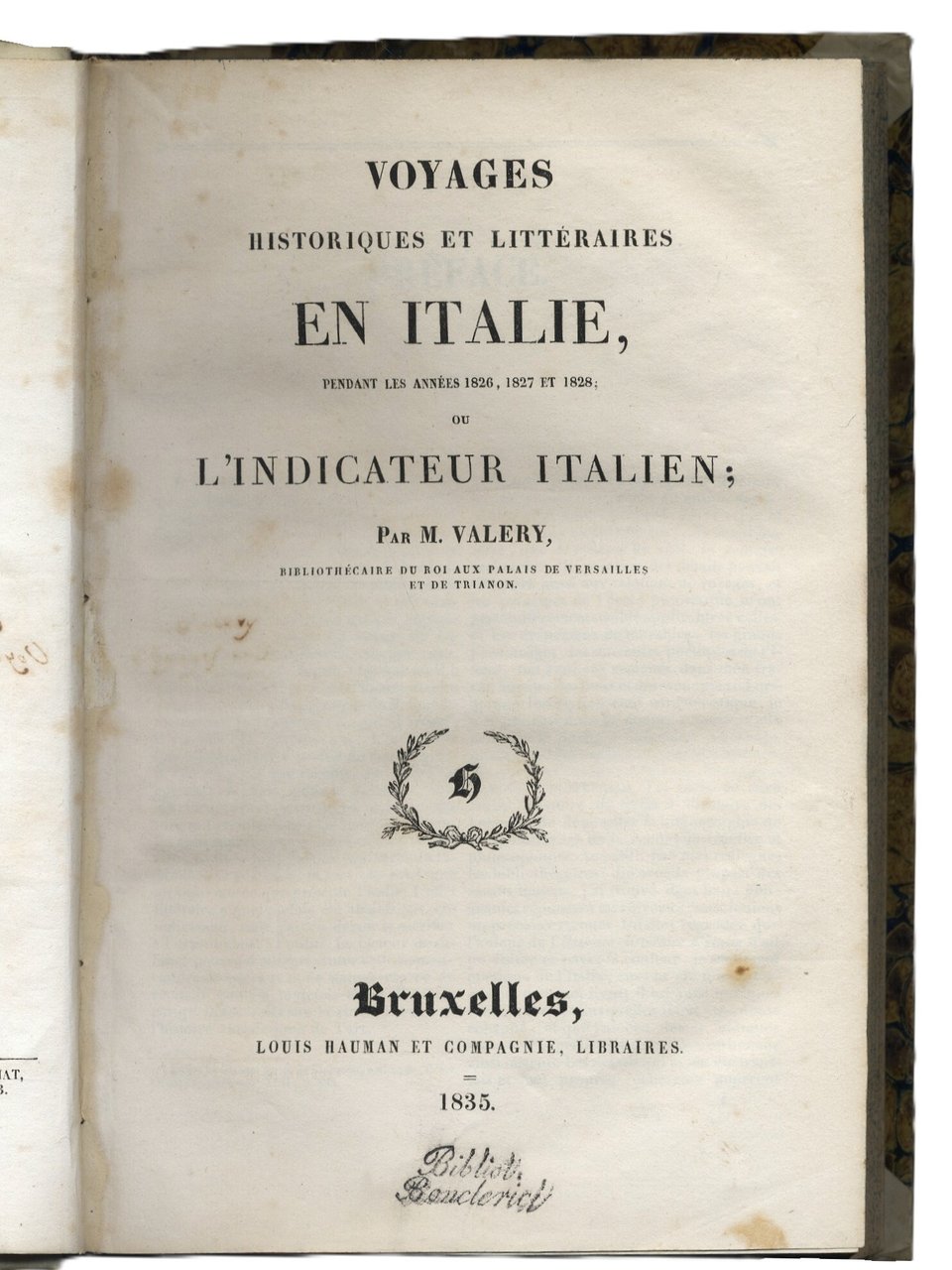 Voyages historiques et litteraires en Italie pendant les annees 1826, …