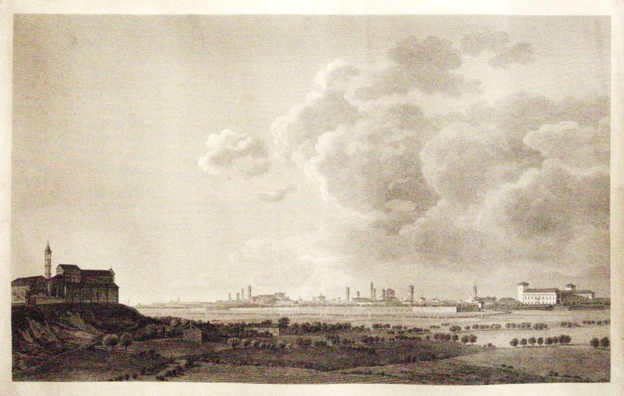 Vue de la ville de Pavie - entrée d'une division …