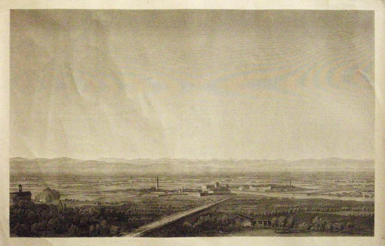 Vue de la ville de Pizzighitone. A l'approche des troupes …