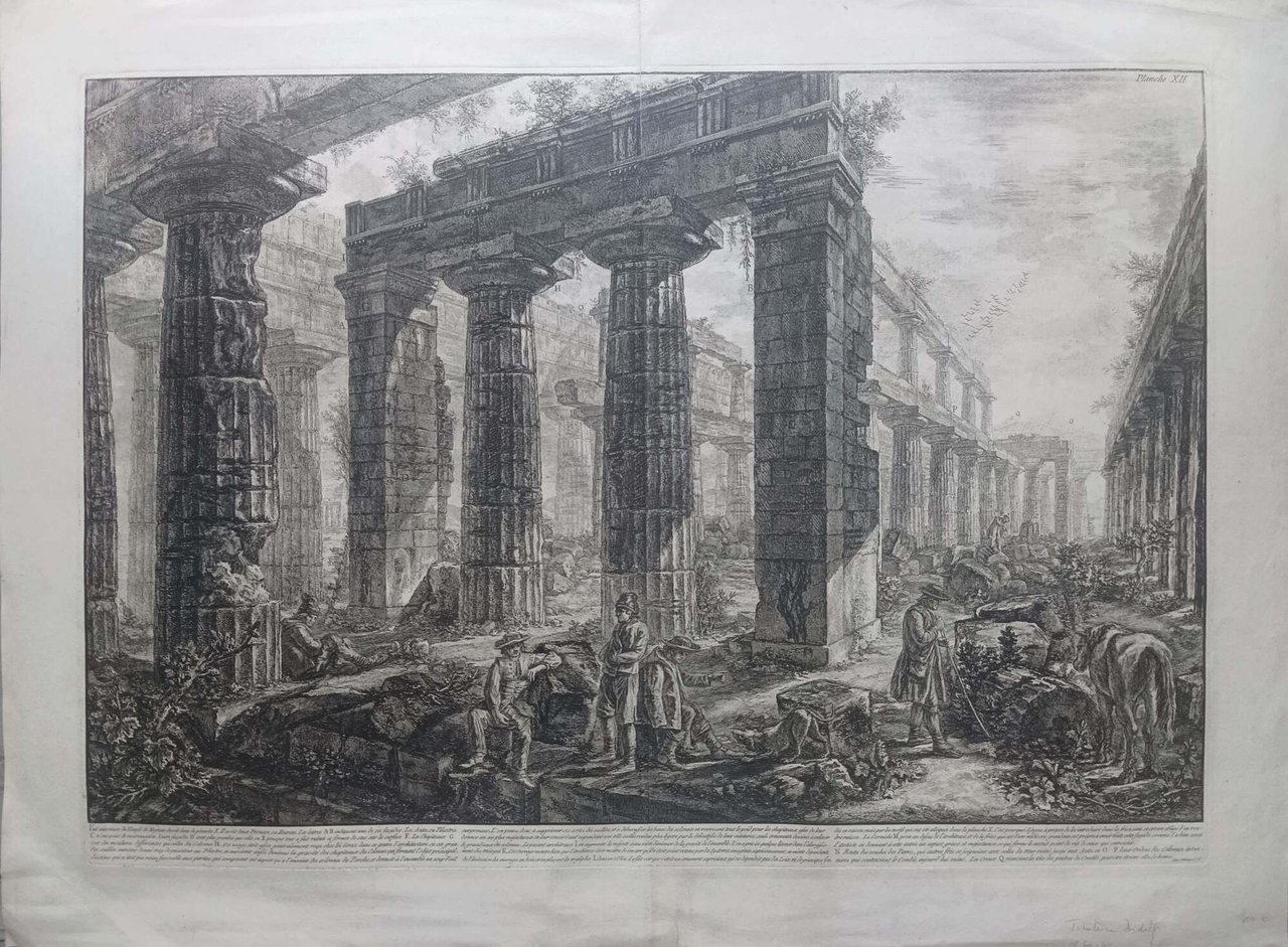 Vue interieure du Temple de Neptune decrit dans la planche …