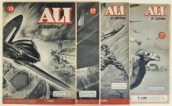 N. 4 fascicoli del quindicinale ALI DI GUERRA (anno II) …