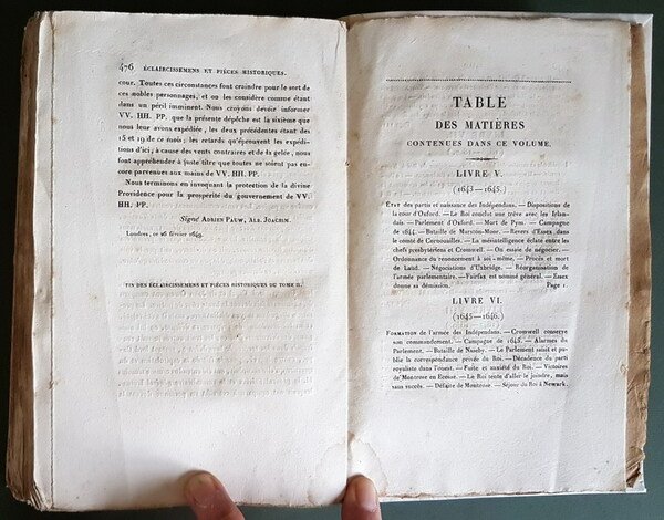 HISTOIRE DE LA REVOLUTION D'ANGLETERRE depuis l'avÃ¨nement de Charles 1Â° …