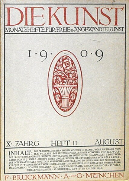 DIEKUNST -Monatshefte fur freie angewandte kunst - X. Jahrgang, Beilage …