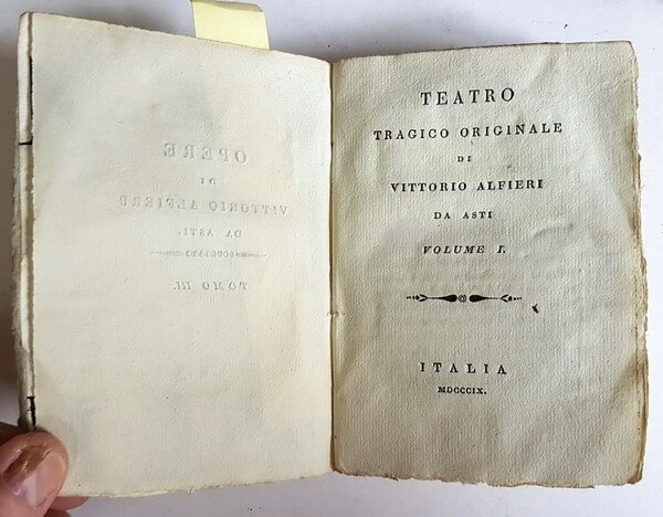 TEATRO TRAGICO ORIGINALE di Vittorio Alfieri da Asti (volumi I, …