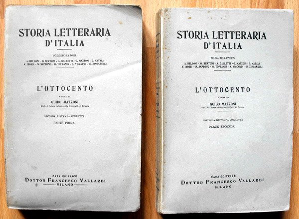 Storia letteraria d'Italia - L'OTTOCENTO (parte I e II)
