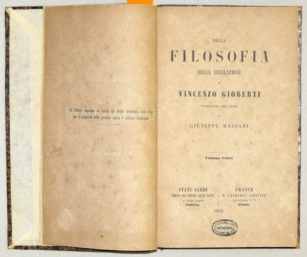DELLA FILOSOFIA DELLE RIVELAZIONI - Volume unico