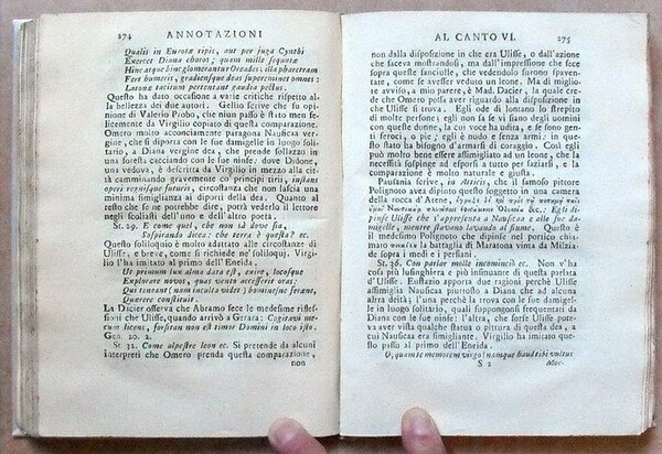 L'ODISSEA D'OMERO tradotta in ottava rima dal'Abate GIUSEPPE BOZOLI pastor …