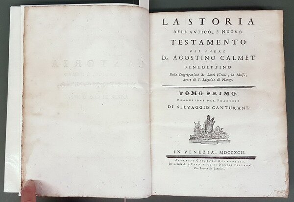 LA STORIA DELL'ANTICO E NUOVO TESTAMENTO (tomi I e II)