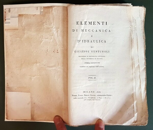 ELEMENTI DI MECCANICA E D'IDRAULICA (volumi I e II)