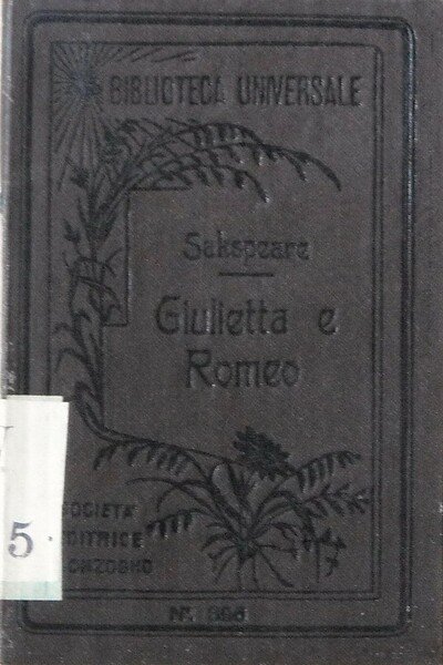 GIULIETTA E ROMEO tragedia in cinque atti