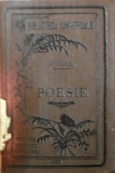 POESIE con note e prefazione di Paolo Bardazzi
