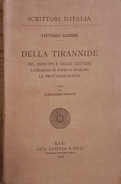 DELLA TIRANNIDE del Principe e delle Lettere, panegirico di Plinio …