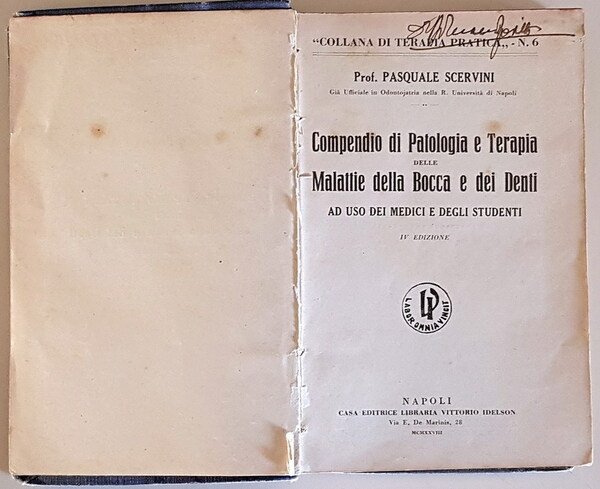 COMPENDIO DI PATOLOGIA E TERAPIA DELLE MALATTIE DELLA BOCCA E …