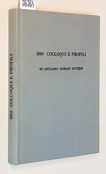 '800 COLLOQUI E PROFILI