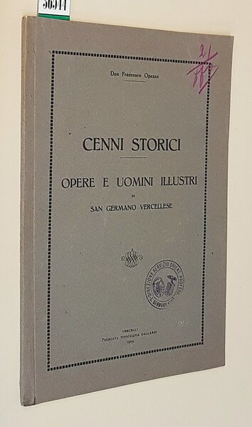 CENNI STORICI - OPERE E UOMINI ILLUSTRI DI SAN GERMANO …