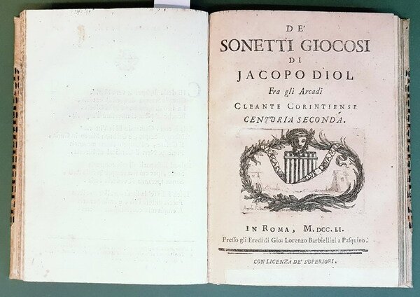 DE' SONETTI GIOCOSI di JACOPO DIOL Fra gli Arcadi Cleante …