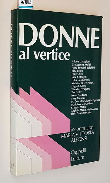 DONNE AL VERTICE incontri con Maria Vittoria Alfonsi