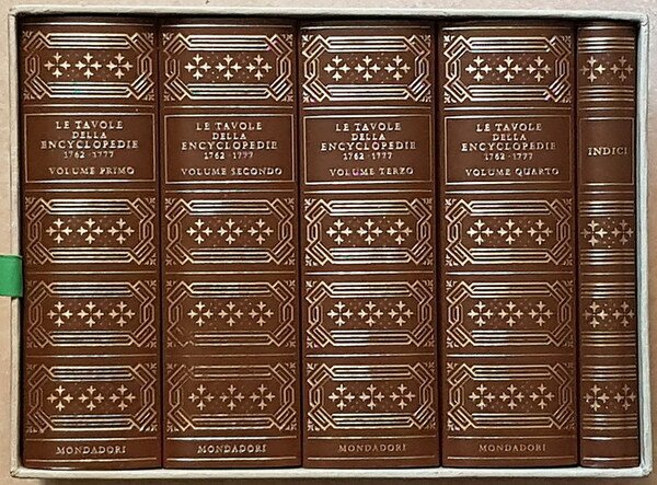 LE TAVOLE DELLA ENCYCLOPEDIE 1762-1777 (volumi I, II, III, IV …