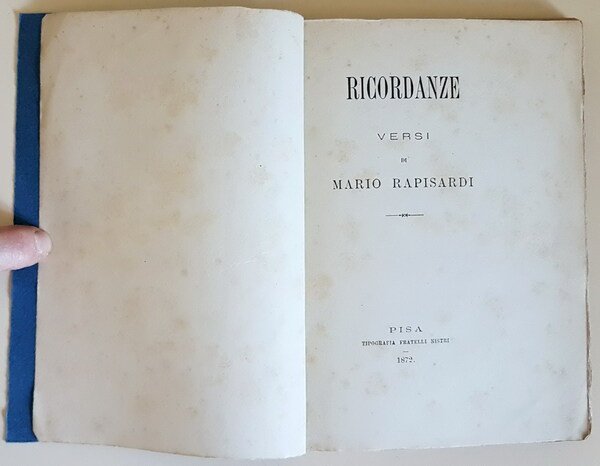 RICORDANZE - Versi di Mario Rapisardi