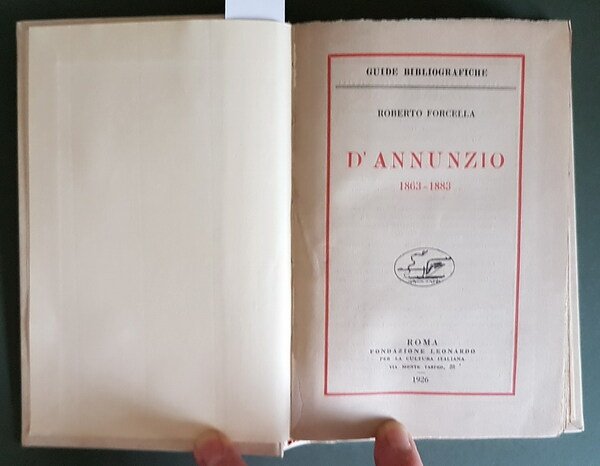 Guide bibliografiche - D'ANNUNZIO 1863-1883