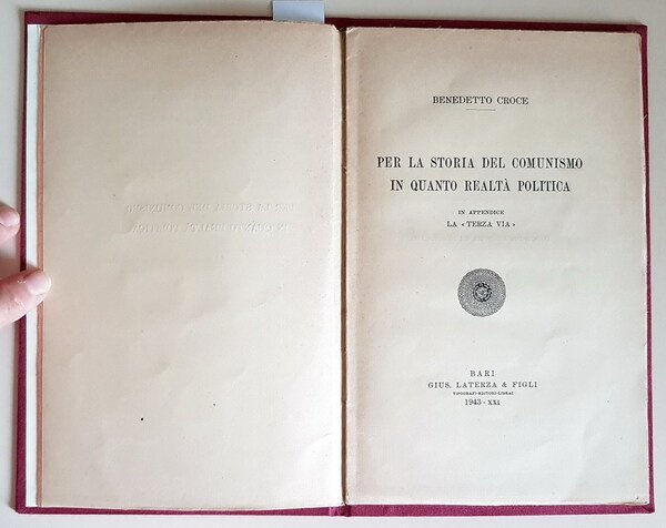 PER LA STORIA DEL COMUNISMO IN QUANTO REALTA' POLITICA - …