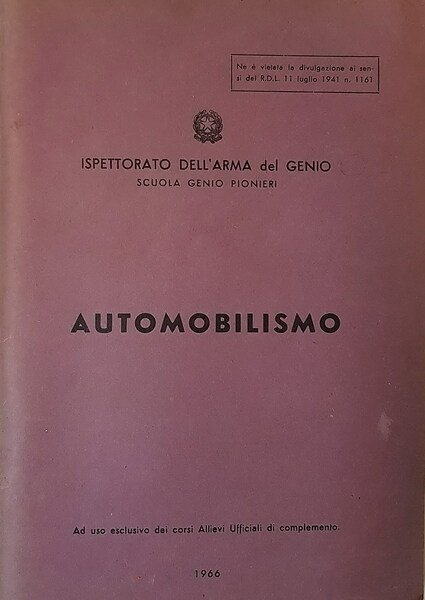 AUTOMOBILISMO - Scuola Genio Pionieri