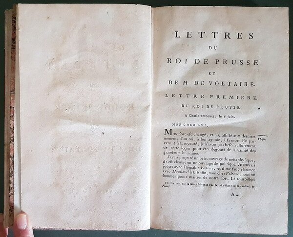 N. 9 volumi sfusi delle: OEUVRES POSTHUMES DE FREDERIC II., …