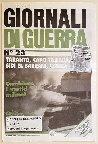 GIORNALI DI GUERRA (dal N. 21 al N. 30)