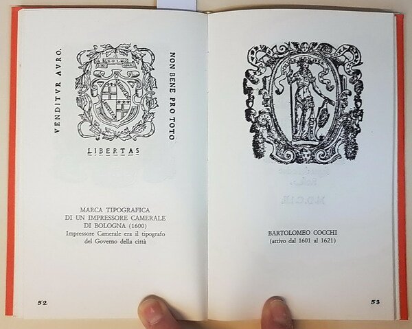 MARCHE DI ANTICHI MAESTRI STAMPATORI IN BOLOGNA